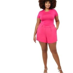 Edited by Remi Bader‎ Pink Trouser Shorts Size 18W